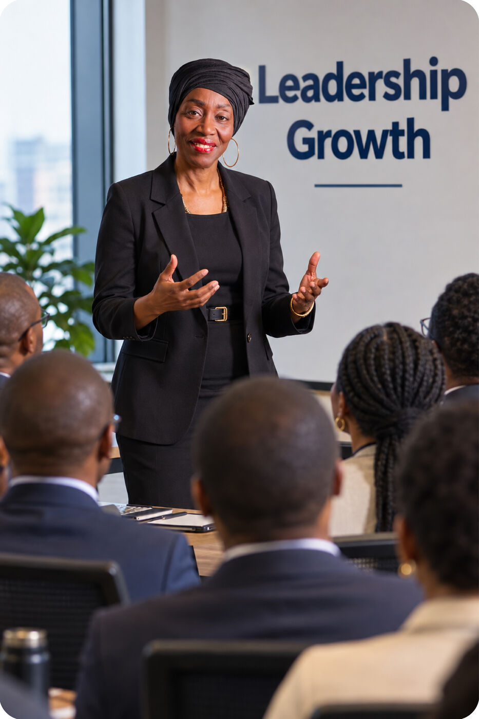 Ebi Sheila facilitating a leadership growth workshop